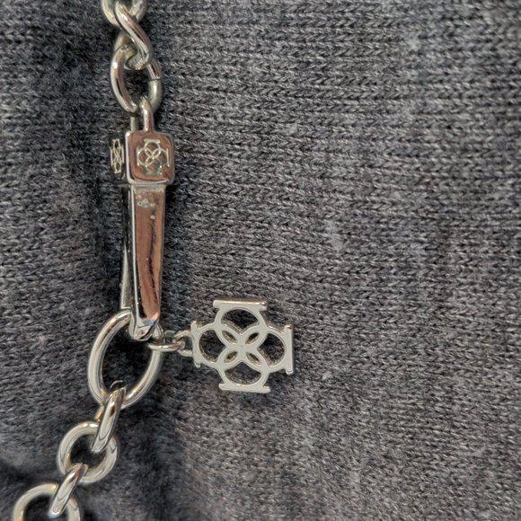 Ann Taylor, Rhinestone, Adjustable Silver Choker, 19.5" - Picture 4 of 6